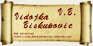 Vidojka Biskupović vizit kartica